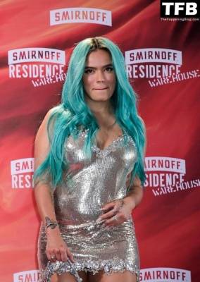 Karol G Flaunts Her Sexy Legs at The Smirnoff Residence Warehouse on fanspics.net