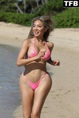 Farrah Abraham Shows Off Her Curves in a Pink Bikini on fanspics.net