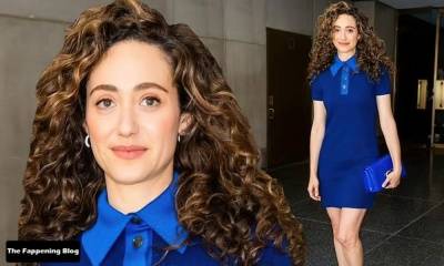 Emmy Rossum Flaunts Her Sexy Legs in NYC on fanspics.net
