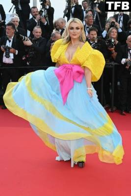 Tallia Storm Attends the Opening Ceremony Red Carpet for the 75th Annual Cannes Film Festival on fanspics.net