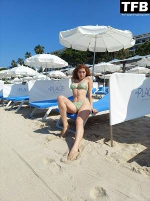 Blanca Blanco Enjoys a Beach Day While Attending Cannes Film Festival on fanspics.net