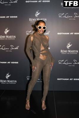 Teyana Taylor Flashes Her Nude Boobs as She Arrives at The Met Gala Boom Boom Room Afterparty on fanspics.net