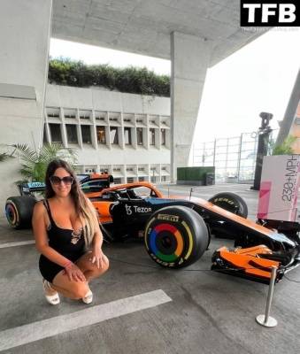 Claudia Romani Attends the F1 McLaren Event in Miami Beach on fanspics.net