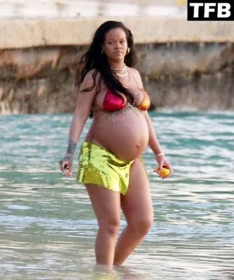 Rihanna Enjoys a Day on the Beach in Barbados (48 New Photos) - Barbados on fanspics.net