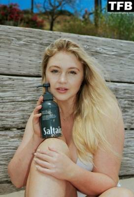 Iskra Lawrence Poses for Her Saltair Skin Care Products in Los Angeles - Los Angeles on fanspics.net