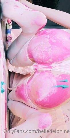 Belle Delphine Porn - 23 June 2020 - Butt Painting 1 on fanspics.net