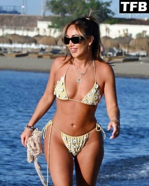 Lauryn Goodman Shows Off Her Sexy Bikini Body on the Beach in Marbella on fanspics.net