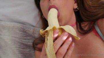 Christina Khalil Banana Blowjob  Video on fanspics.net