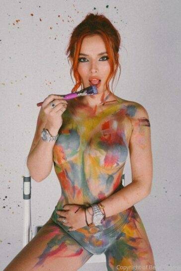 Bella Thorne Nude Body Paint  Set  - Usa on fanspics.net