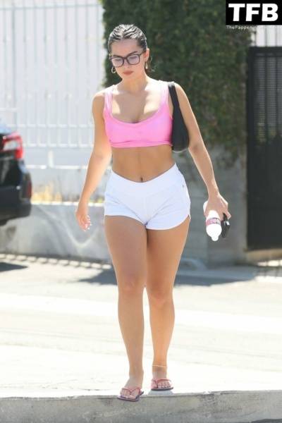 Addison Rae Looks Happy and Fit While Coming Out of a Pilates Class in WeHo on fanspics.net