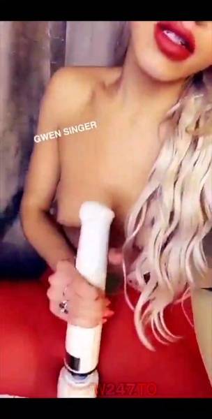 Gwen Singer sexy in red snapchat premium xxx porn videos on fanspics.net