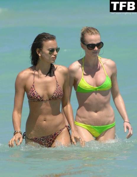 Irina Shayk & Anne Vyalitsyna Enjoy a Day on the Beach in Miami on fanspics.net