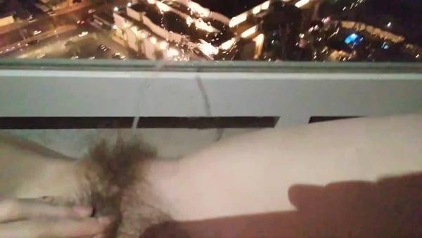 CandieCane peeing all over vegas hotel balcony xxx premium porn video on fanspics.net