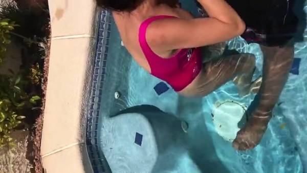 Mila Jade Sloppy Blowjob By The Pool  Video  on fanspics.net