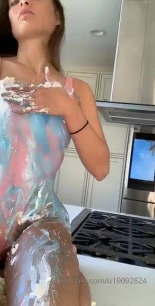 Lana Rhoades Naked Cake Swimsuit Strip  Video  on fanspics.net