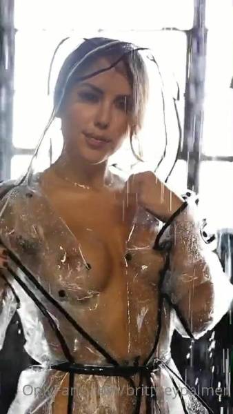 Brittney Palmer Nude Teasing in Raincoat Video  on fanspics.net