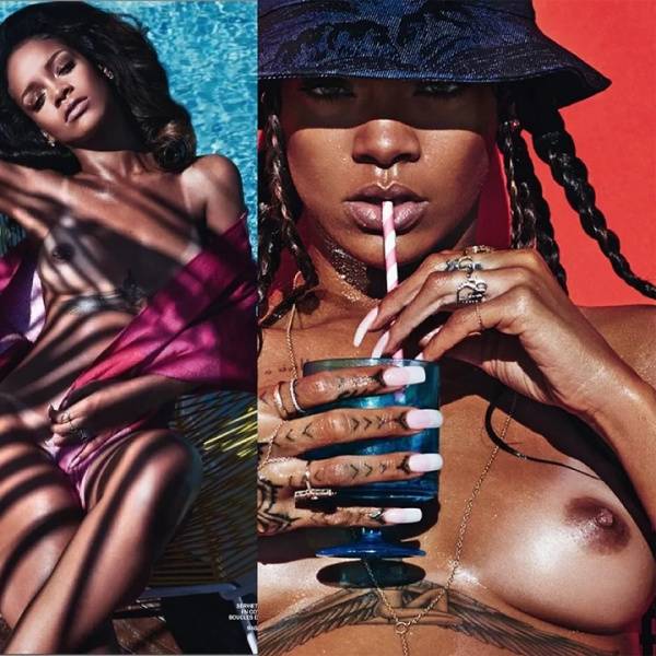 Rihanna Topless Magazine Photoshoot  on fanspics.net