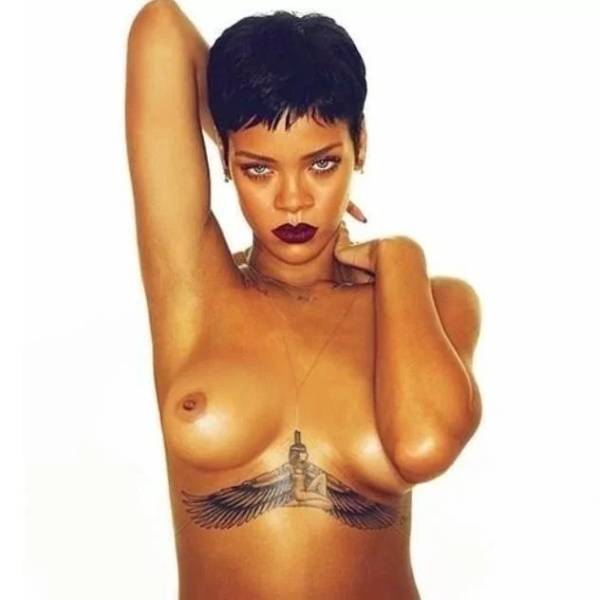 Rihanna Nude Topless Photoshoot Photos  on fanspics.net