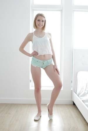 Teen babe Chloe Couture showing off nice thong adorned ass and tiny tits on fanspics.net