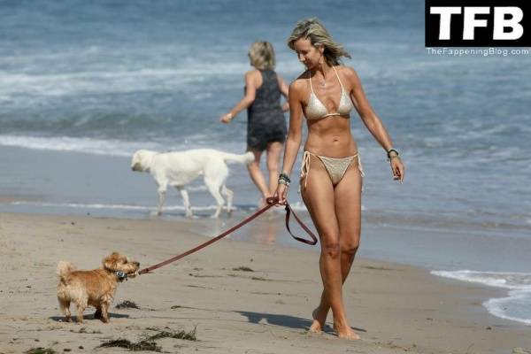 Lady Victoria Hervey Takes Her Norfolk Terrier D 19Artagnan For Beach Stroll in Malibu on fanspics.net