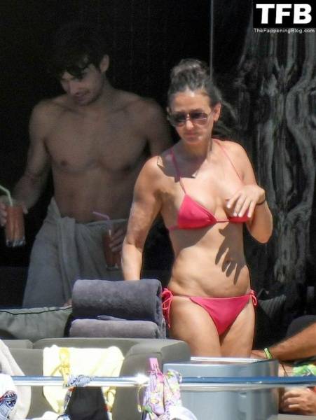 Demi Moore Looks Sensational at 59 in a Red Bikini on Vacation in Greece - Greece on fanspics.net