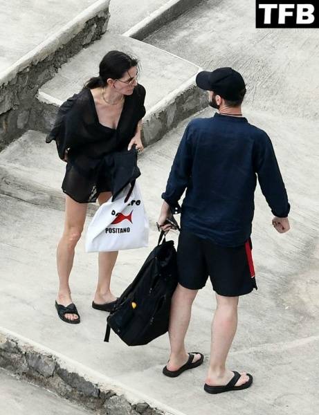 Courteney Cox Enjoys the Summer Holiday with Johnny McDaid in Positano on fanspics.net