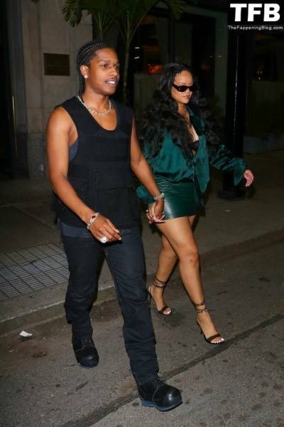 Rihanna & ASAP Rocky Enjoy a Date Night at the Ned Hotel on fanspics.net