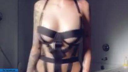 Amazing Bhad Bhabie Topless Thong Straps Bikini Video  on fanspics.net