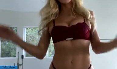 Hot Iza Leslie Nude Red Bikini Teasing  Video on fanspics.net