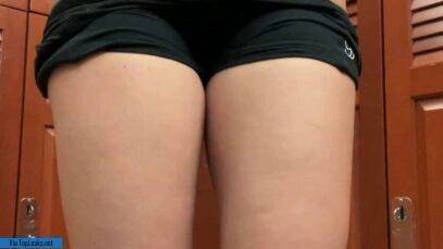 Christina Khalil Public Gym Shorts Strip Onlyfans Video  nude on fanspics.net