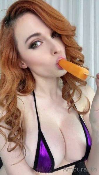 Amouranth Nude Popsicle Blowjob Onlyfans Video on fanspics.net