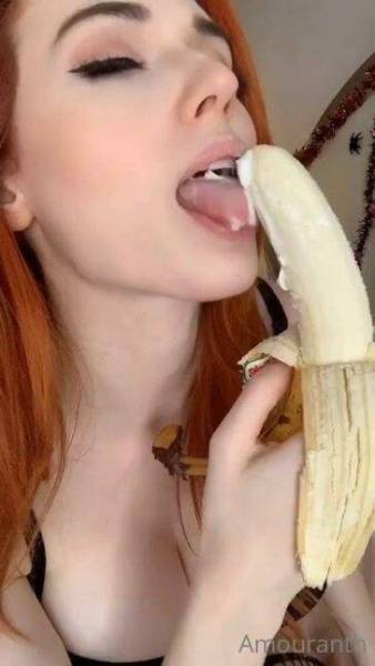 Amouranth Blowjob Banana Onlyfans Video Leaked on fanspics.net