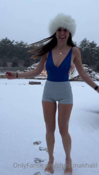 Christina Khalil Nipple Tease Snow Bodysuit Onlyfans Video Leaked on fanspics.net