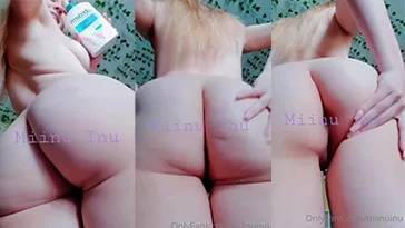 Miinu Inu Ass Lotion Massage Tease Video on fanspics.net