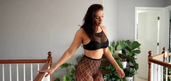 Florina Fitness Topless Nude Fishnet Sexy Youtuber Video on fanspics.net