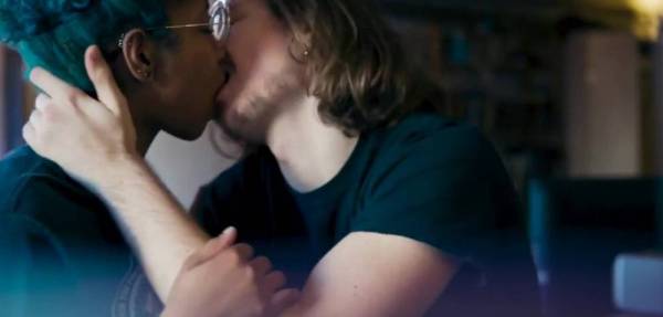 Interracial Couple Making Out on fanspics.net