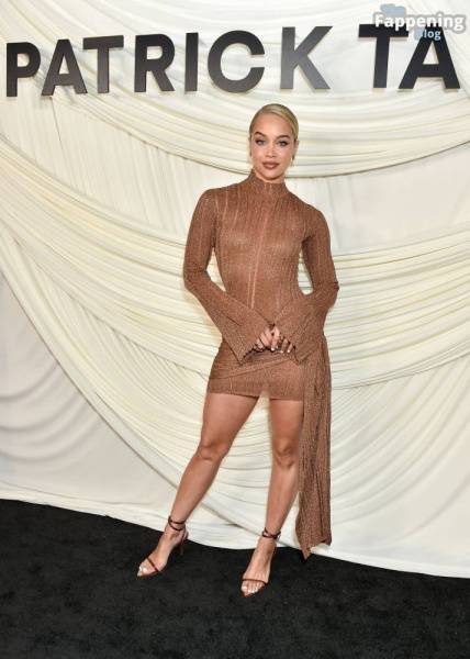 Jasmine Sanders Shows Off Her Sexy Legs at Patrick Ta’s Makeup Launch in Hollywood (17 Photos) on fanspics.net