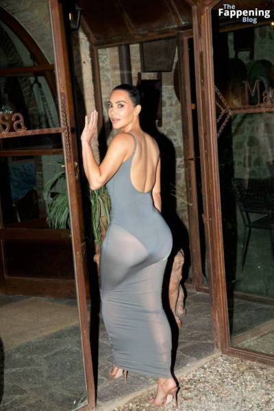 Kim Kardashian Shows Off Her Assets in a Sheer Dress (14 Photos) on fanspics.net
