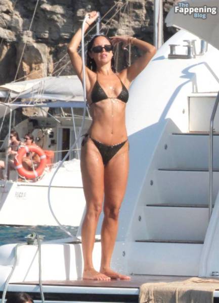 Eiza González Shows Off Her Sexy Bikini Body on a Luxurious Yacht in Ibiza (24 Photos) on fanspics.net