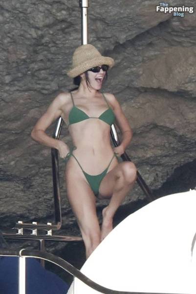 Kendall Jenner Looks Great in a Tiny Green Bikini in Ibiza (140 Photos) on fanspics.net